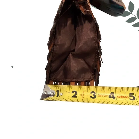 Vintage Wooden Slat Handbag | Boho Resort Statement Purse - Picture 9 of 10